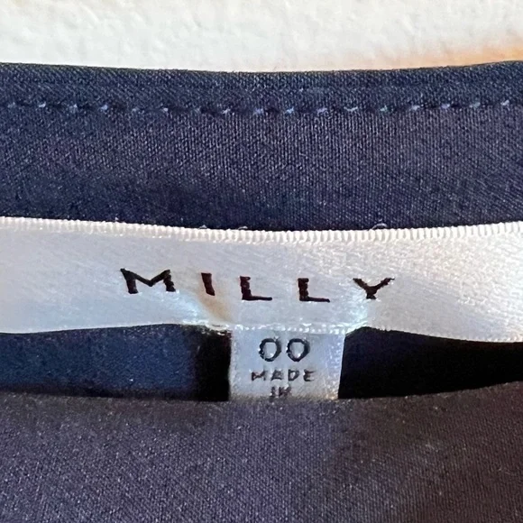 Milly Navy Blue Italian Cady Petal Shorts | 00 - Picture 6 of 6